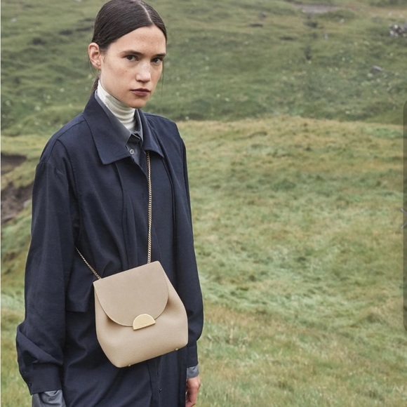 Polene Tan Mini Bag with Gold Detail - Picture 3 of 11